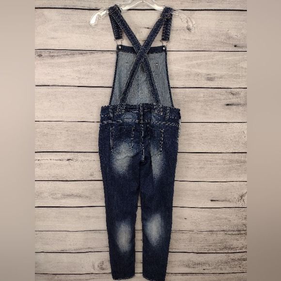 Wallflower Bib Overalls Distressed Cross Back Junior's Sz (see description) - Picture 6 of 12